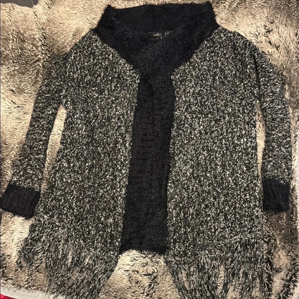 LF Cozy Black and White Women's Sweater/Cardigan